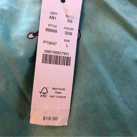 NWT JCrew Snoopy C’mas Theme, Aqua Blue Boxer Shorts, Large - Picture 4 of 4